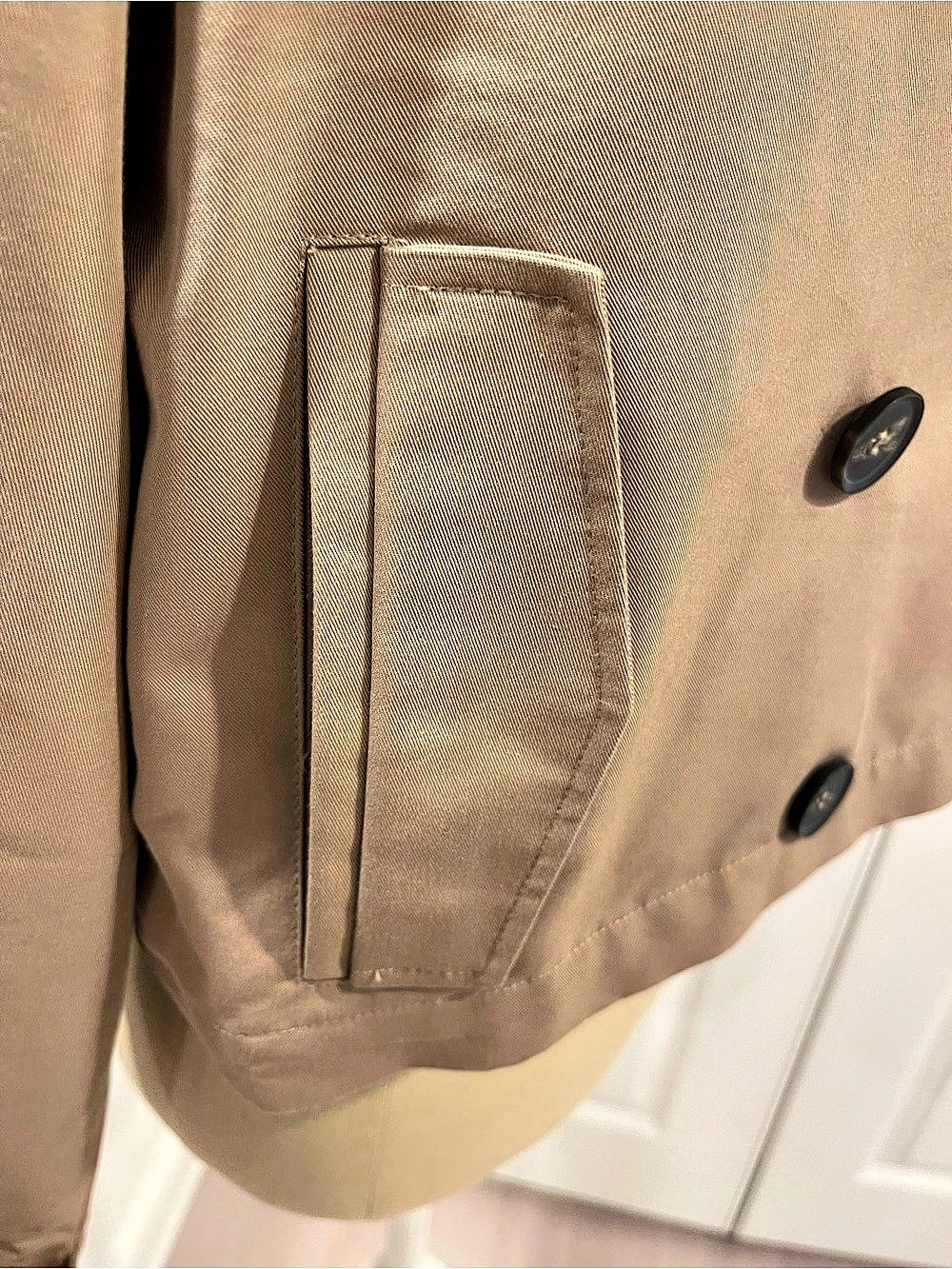 Zara Cropped Double-Breasted Jacket Brown Medium - Picture 7 of 11
